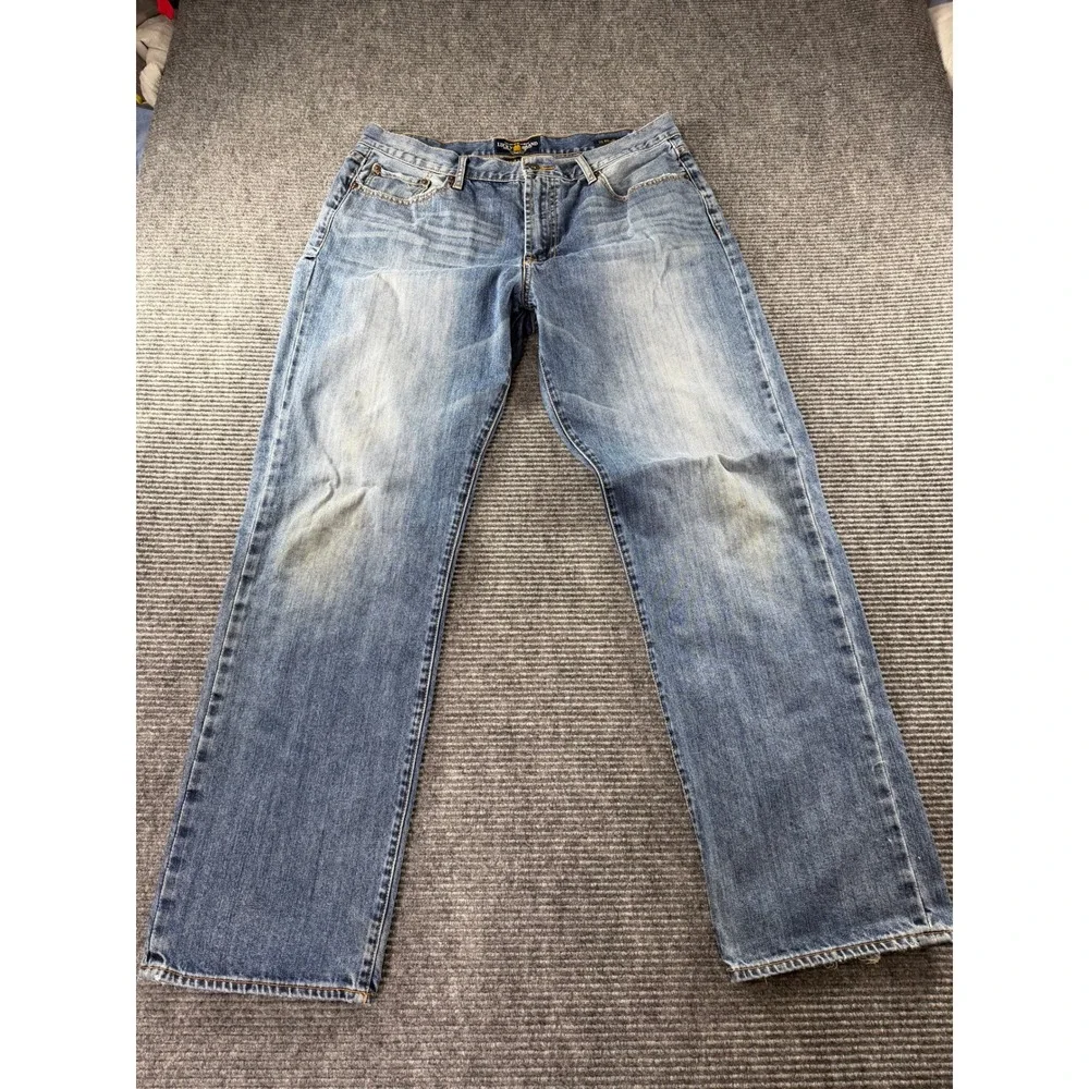 Lucky Brand 361 Vintage Straight Jeans Mens 38x33 Blue Denim Medium Wash Pants
